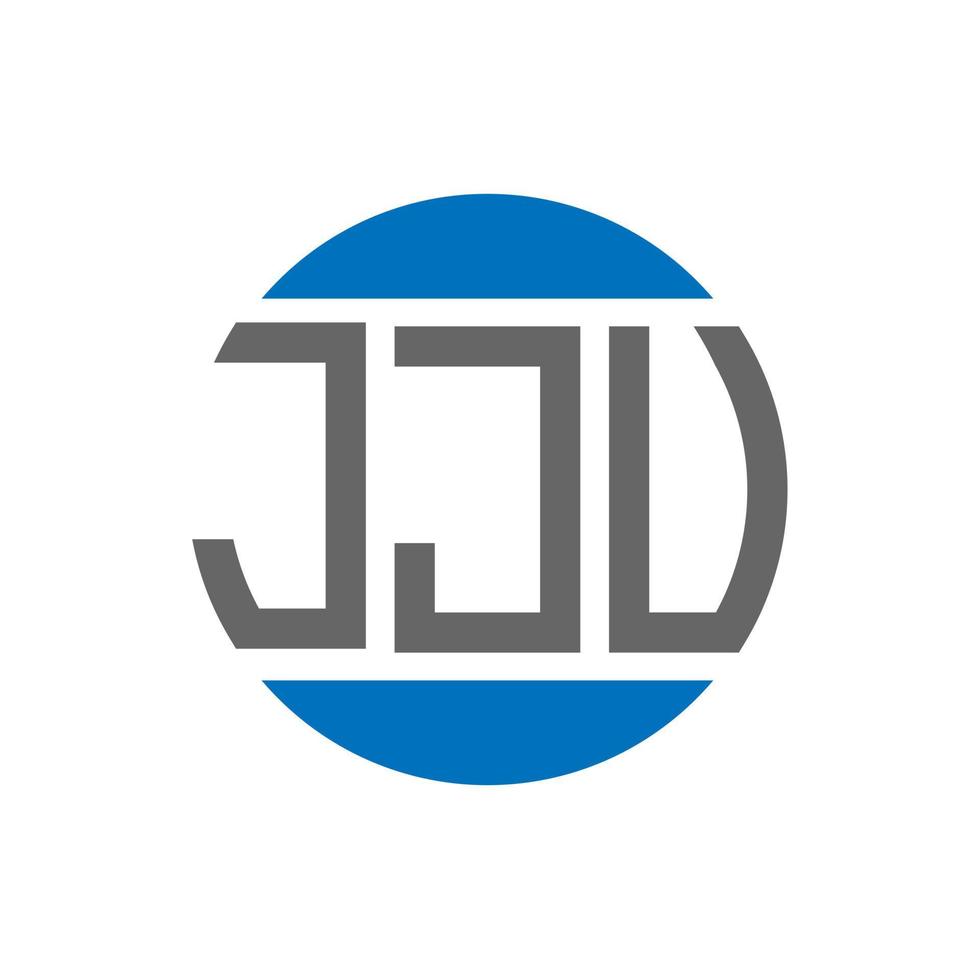 création de logo de lettre jju sur fond blanc. concept de logo de cercle d'initiales créatives jju. conception de lettre jju. vecteur