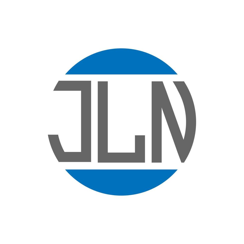 création de logo de lettre jln sur fond blanc. concept de logo de cercle d'initiales créatives jln. conception de lettre jln. vecteur