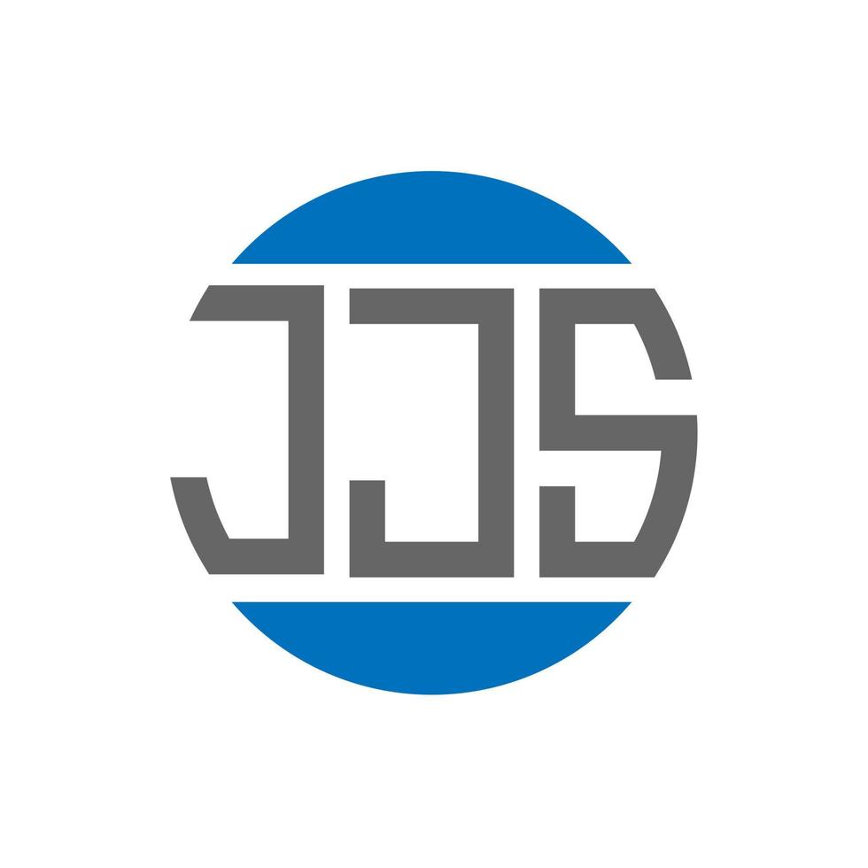 création de logo de lettre jjs sur fond blanc. concept de logo de cercle d'initiales créatives jjs. conception de lettre jjs. vecteur