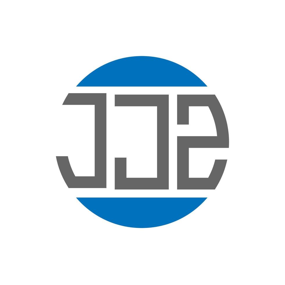 création de logo de lettre jjz sur fond blanc. concept de logo de cercle d'initiales créatives jjz. conception de lettre jjz. vecteur
