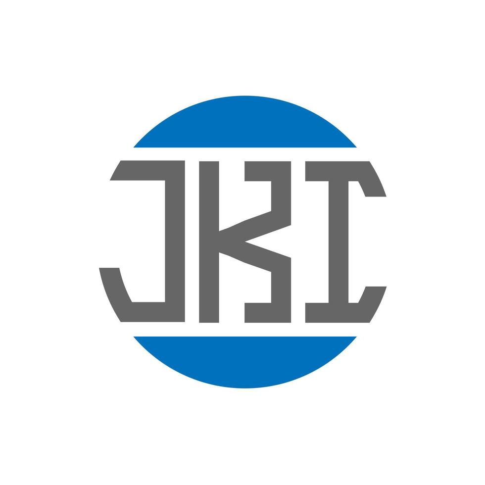 création de logo de lettre jki sur fond blanc. concept de logo de cercle d'initiales créatives jki. conception de lettre jki. vecteur