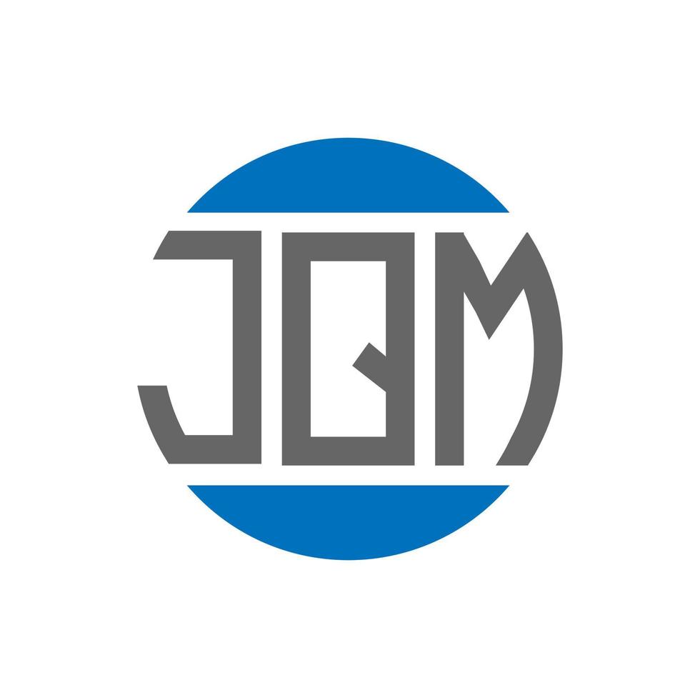 création de logo de lettre jqm sur fond blanc. concept de logo de cercle d'initiales créatives jqm. conception de lettre jqm. vecteur