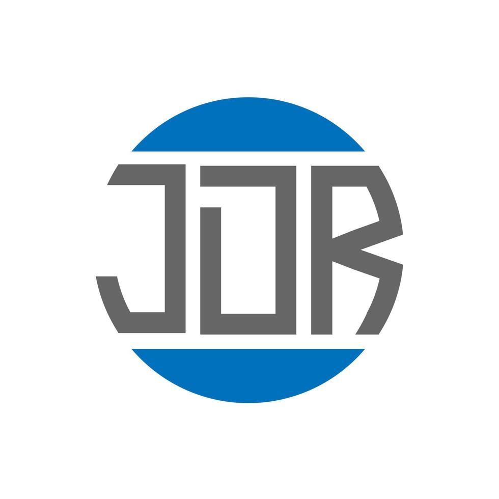 création de logo de lettre jdr sur fond blanc. concept de logo de cercle d'initiales créatives jdr. conception de lettre jdr. vecteur