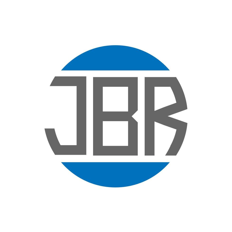 création de logo de lettre jbr sur fond blanc. concept de logo de cercle d'initiales créatives jbr. conception de lettre jbr. vecteur