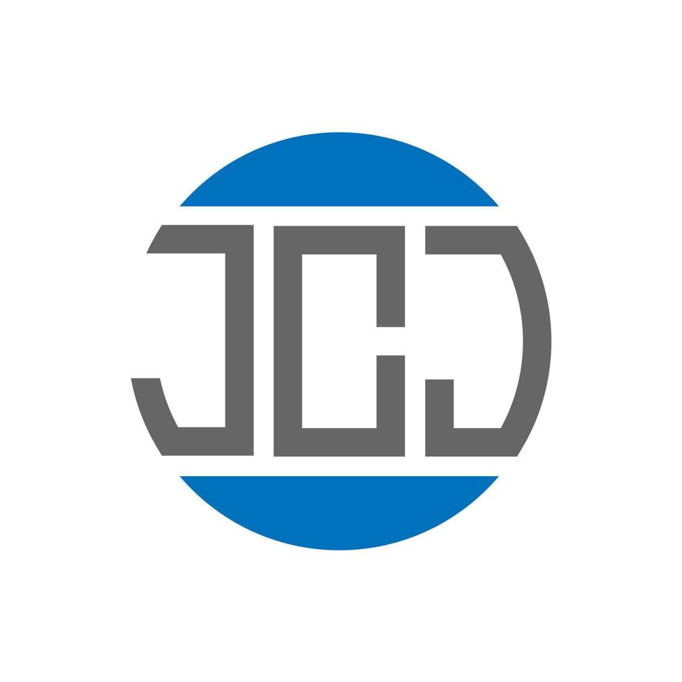 création de logo de lettre jcj sur fond blanc. concept de logo de cercle d'initiales créatives jcj. conception de lettre jcj. vecteur