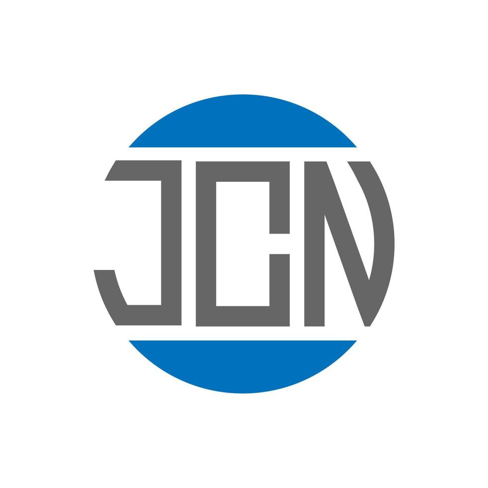 création de logo de lettre jcn sur fond blanc. concept de logo de cercle d'initiales créatives jcn. conception de lettre jcn. vecteur