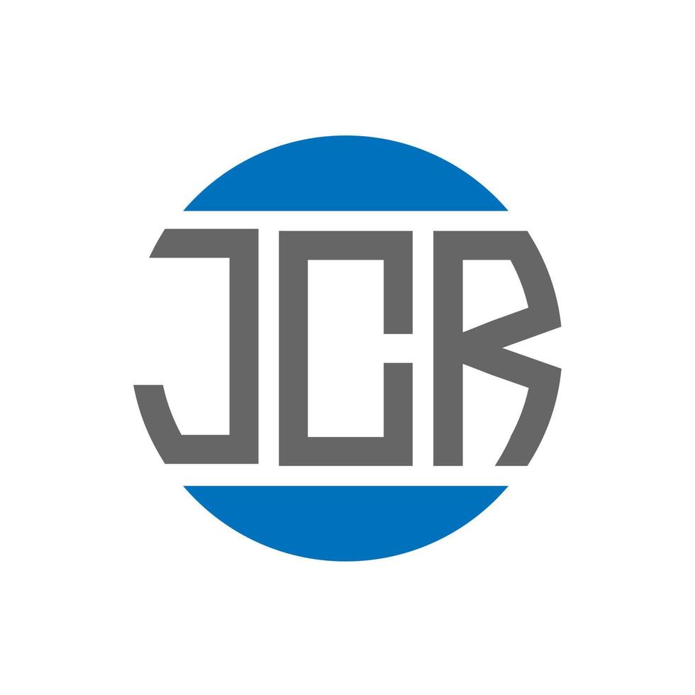création de logo de lettre jcr sur fond blanc. concept de logo de cercle d'initiales créatives jcr. conception de lettre jcr. vecteur