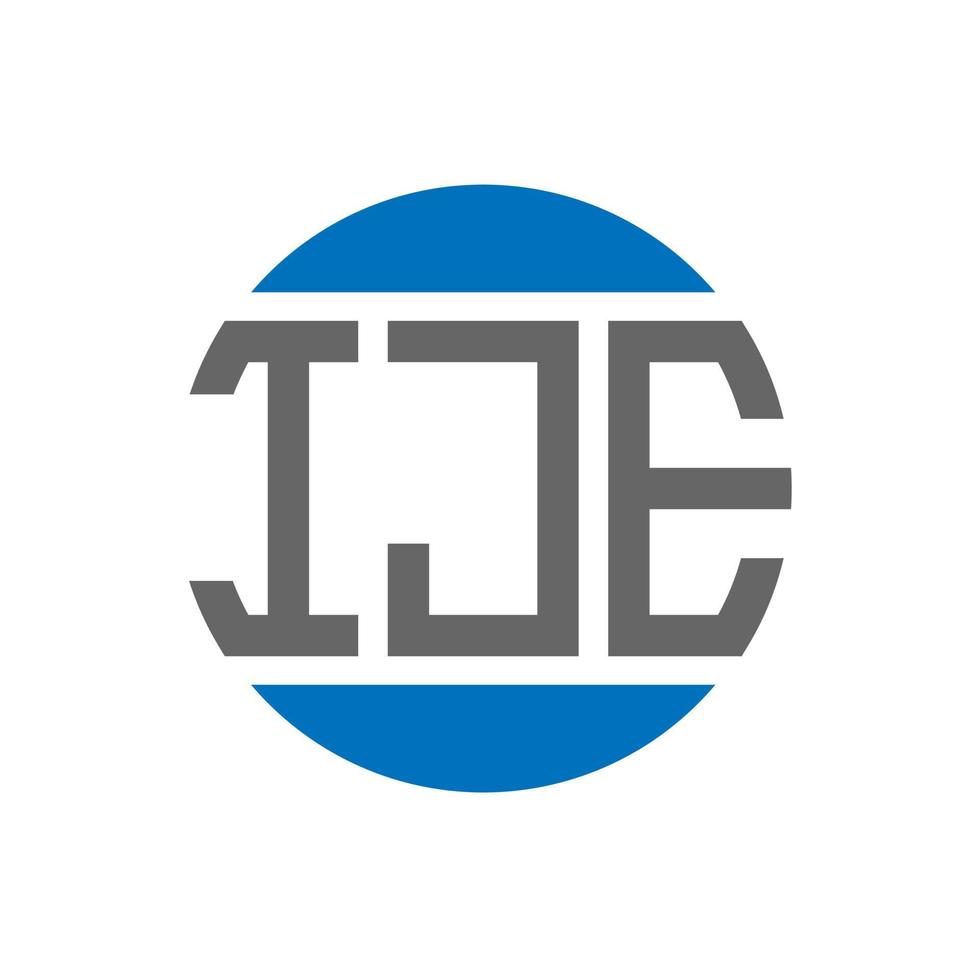 création de logo de lettre ije sur fond blanc. concept de logo de cercle d'initiales créatives ije. conception de lettre ije. vecteur