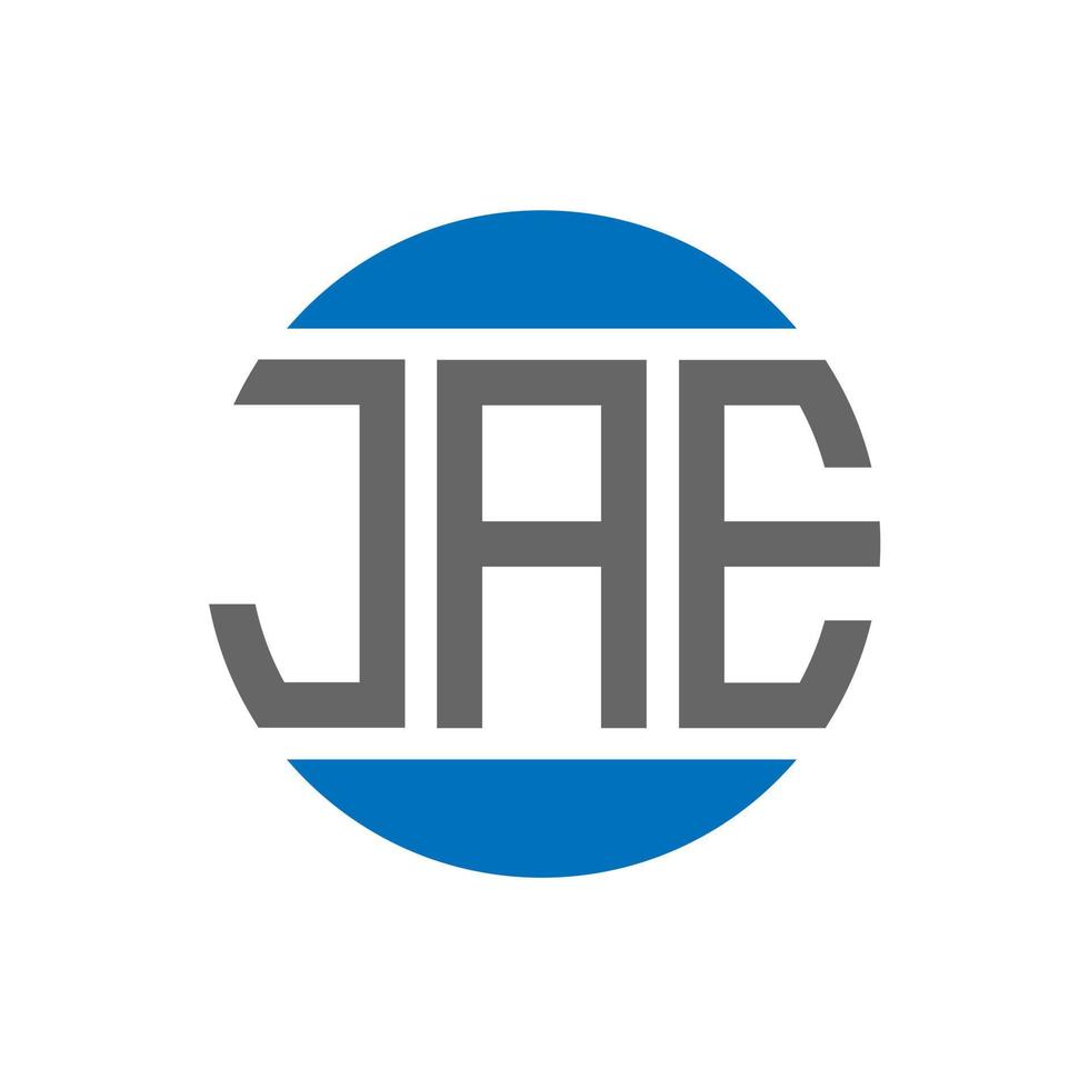 création de logo de lettre jae sur fond blanc. concept de logo de cercle d'initiales créatives jae. conception de lettre jae. vecteur