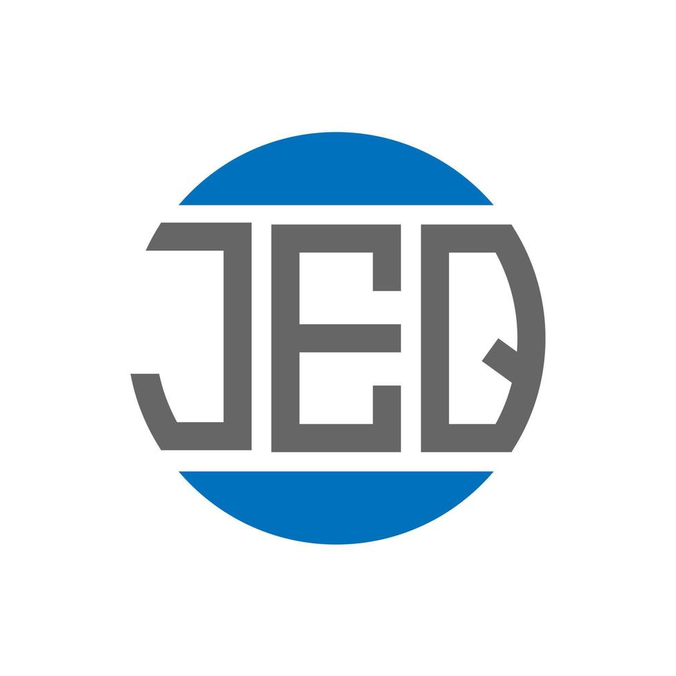 création de logo de lettre jeq sur fond blanc. concept de logo de cercle d'initiales créatives jeq. conception de lettre jeq. vecteur