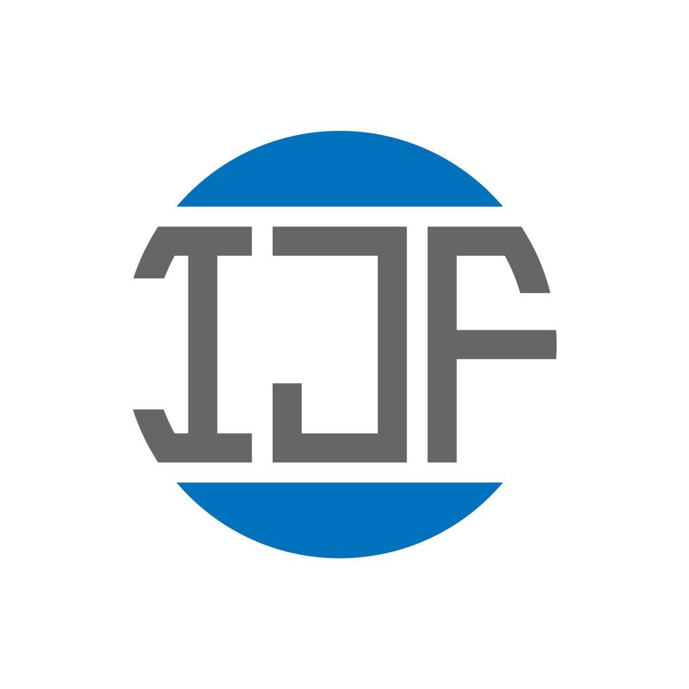 création de logo de lettre ijf sur fond blanc. concept de logo de cercle d'initiales créatives ijf. conception de lettre ijf. vecteur