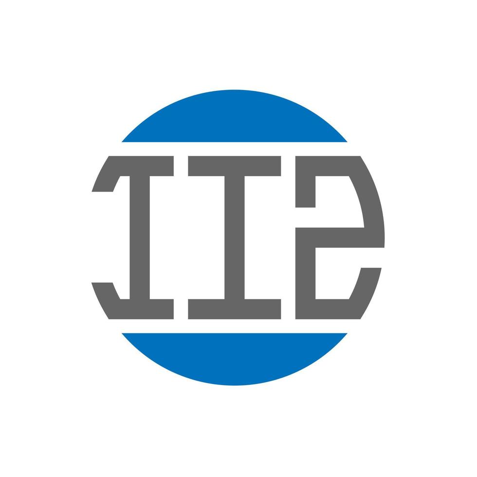 création de logo de lettre iiz sur fond blanc. concept de logo de cercle d'initiales créatives iiz. conception de lettre iiz. vecteur
