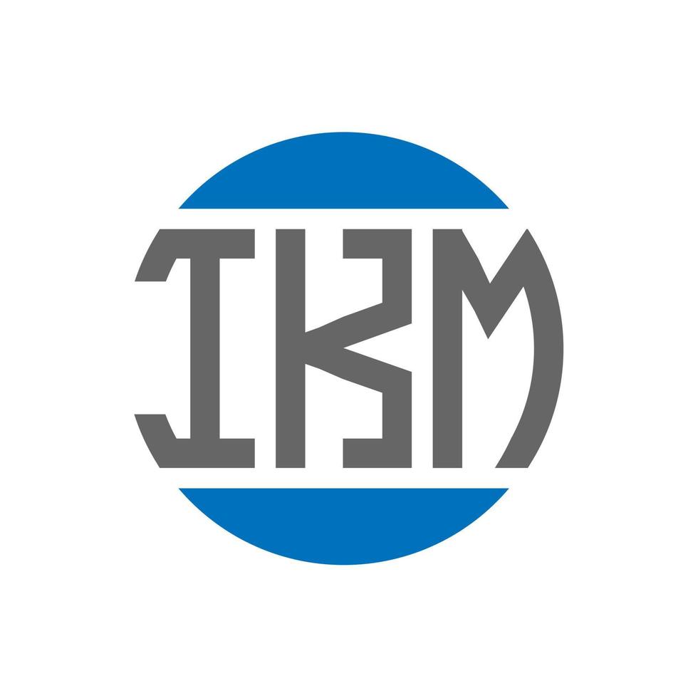 création de logo de lettre ikm sur fond blanc. concept de logo de cercle d'initiales créatives d'ikm. conception de lettre ikm. vecteur