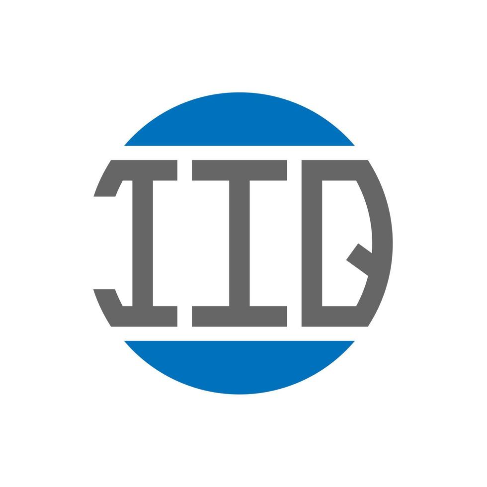 création de logo de lettre iiq sur fond blanc. concept de logo de cercle d'initiales créatives iiq. conception de lettre iiq. vecteur