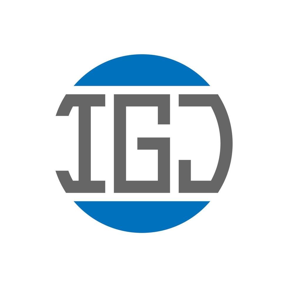 création de logo de lettre igj sur fond blanc. concept de logo de cercle d'initiales créatives igj. conception de lettre igj. vecteur