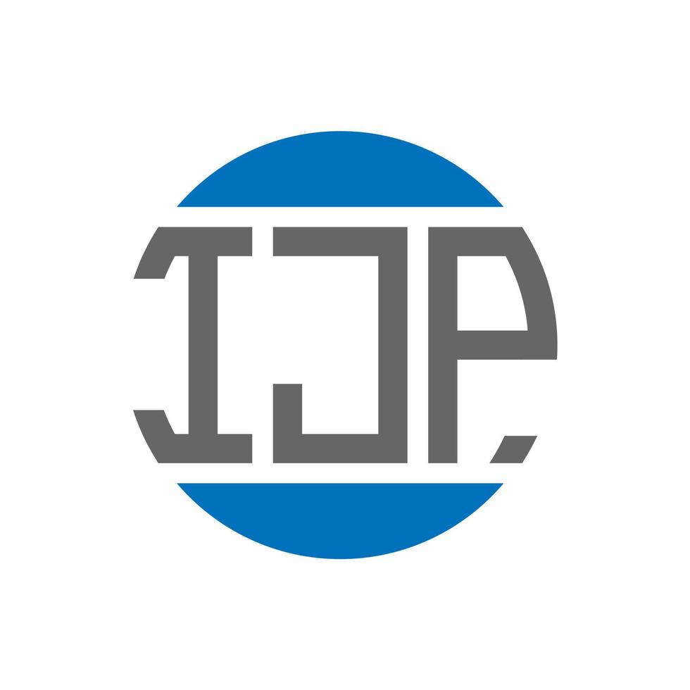 création de logo de lettre ijp sur fond blanc. concept de logo de cercle d'initiales créatives ijp. conception de lettre ijp. vecteur