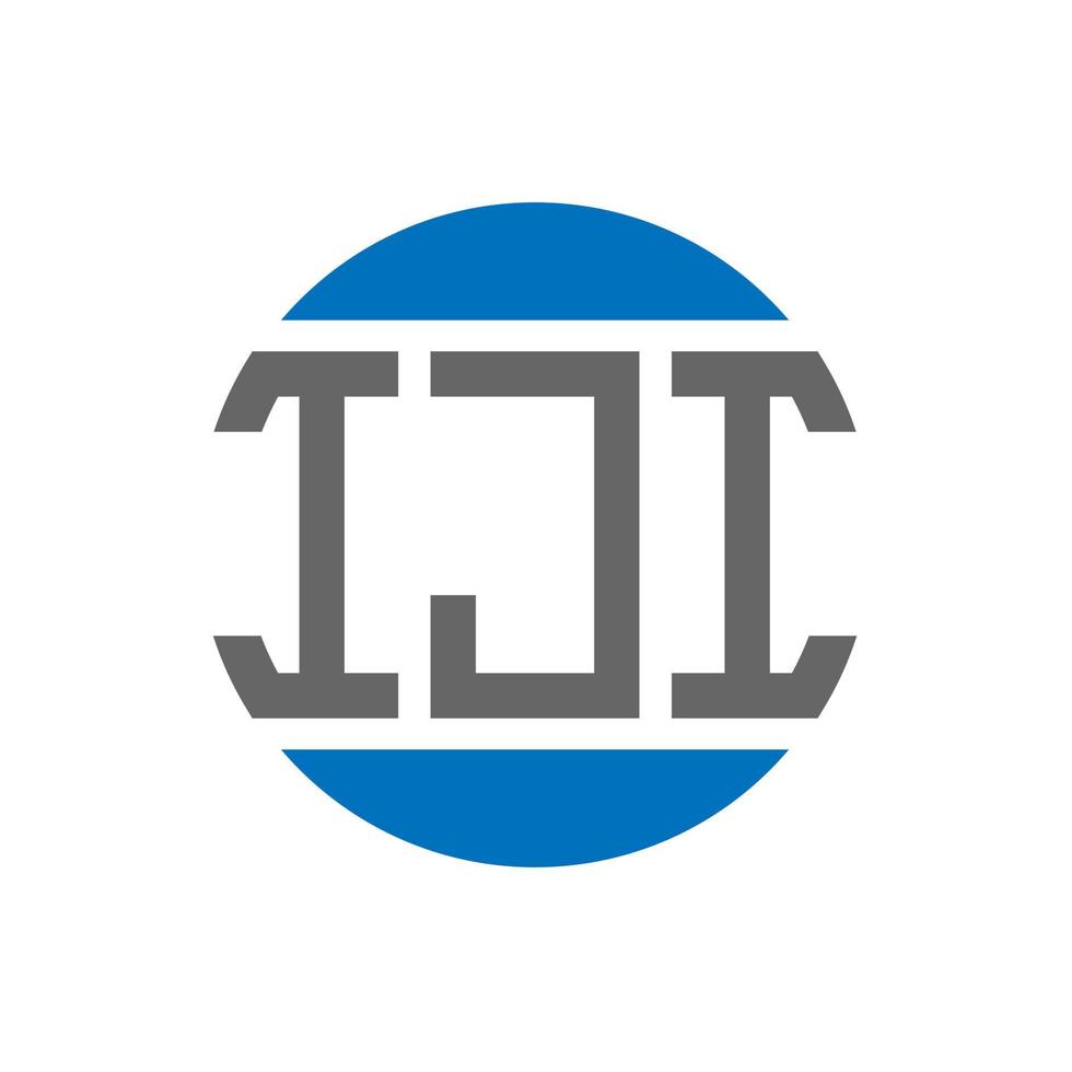 création de logo de lettre iji sur fond blanc. concept de logo de cercle d'initiales créatives iji. conception de lettre iji. vecteur