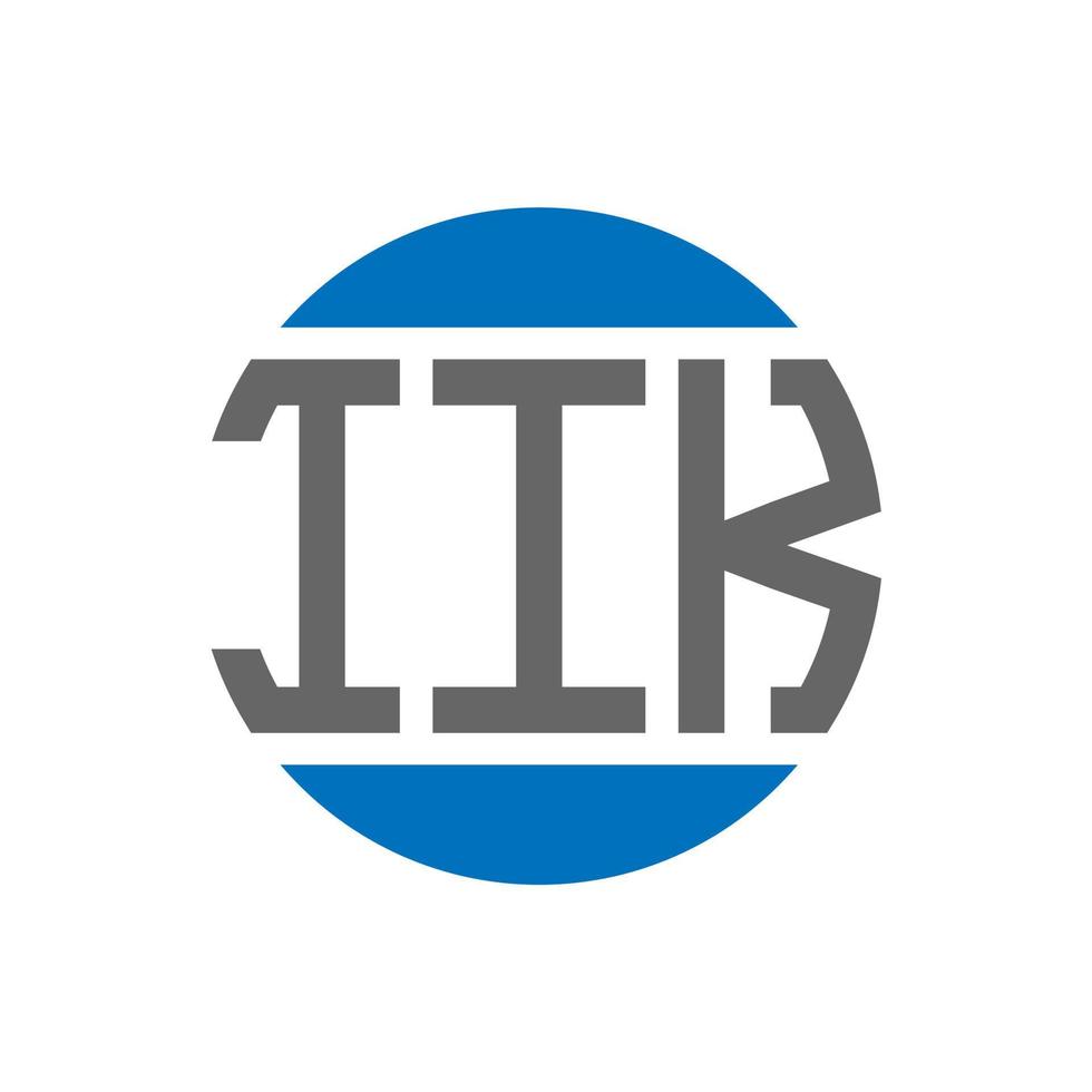 création de logo de lettre iik sur fond blanc. concept de logo de cercle d'initiales créatives iik. conception de lettre iik. vecteur