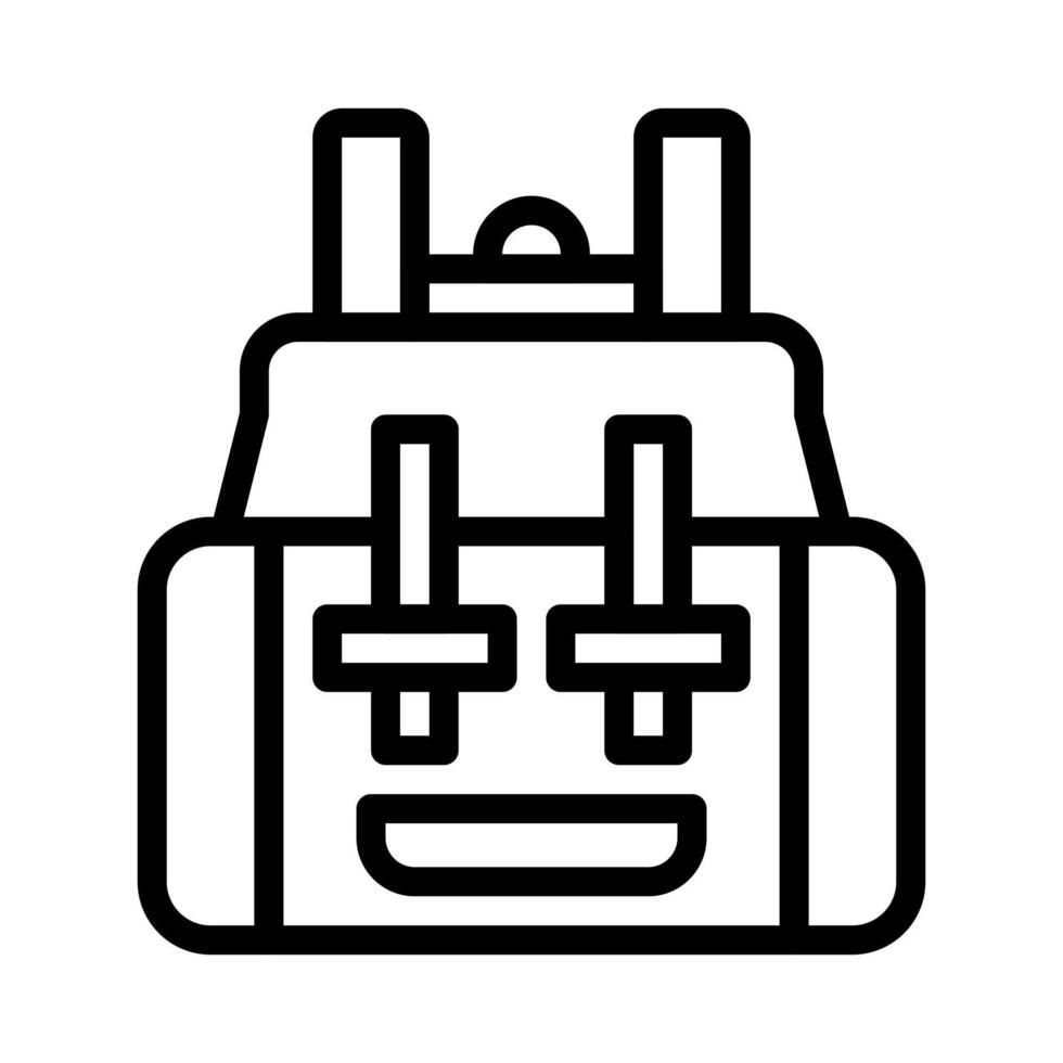 vecteur d'illustration de sac à dos et icône de logo icône d'arme de l'armée parfaite.