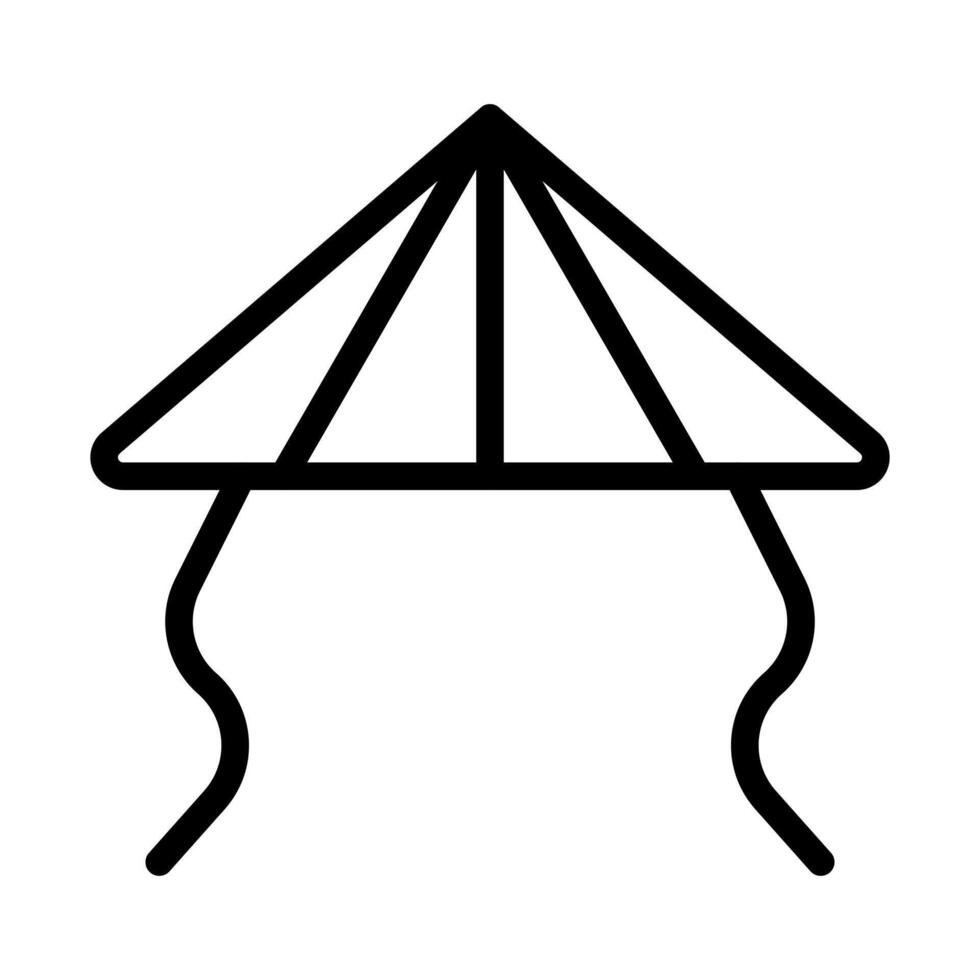 vecteur d'illustration de contour de chapeau et icône de logo icône de nouvel an parfaite.