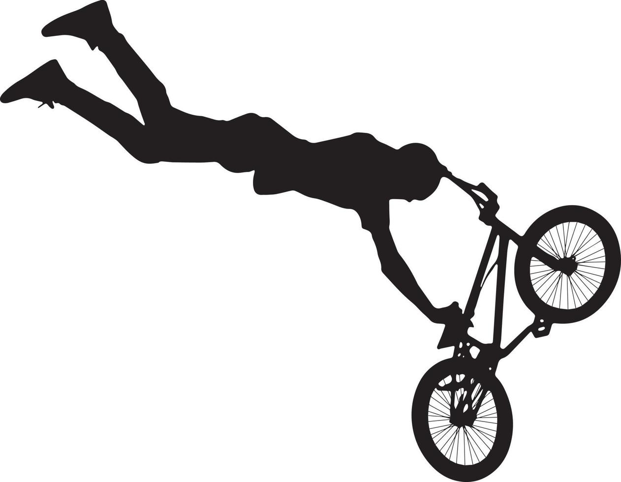 icône de vélo. symbole de la course cycliste. icône plate de course cycliste. signe cycliste. silhouette de cycliste sur route. logo de sport vecteur
