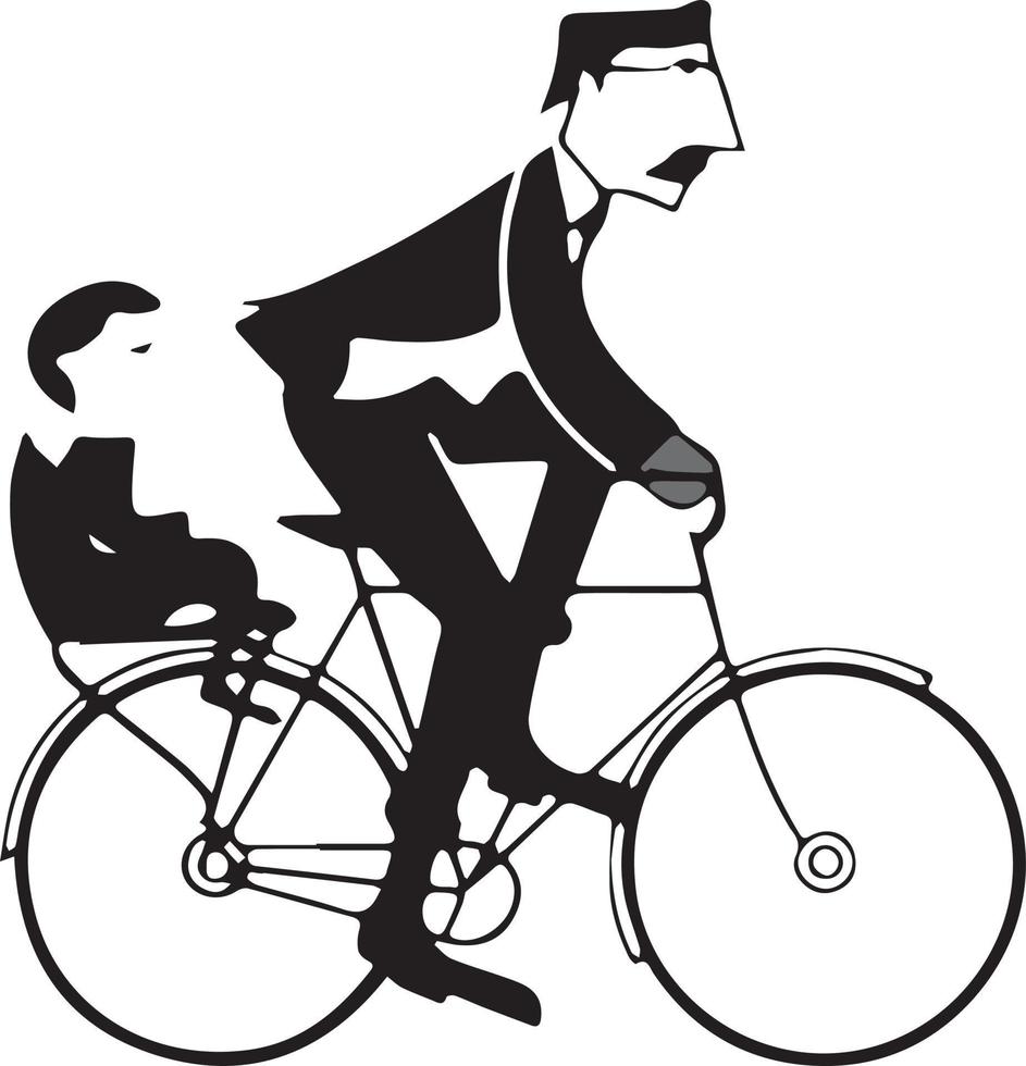 icône de vélo. symbole de la course cycliste. icône plate de course cycliste. signe cycliste. silhouette de cycliste sur route. logo de sport vecteur
