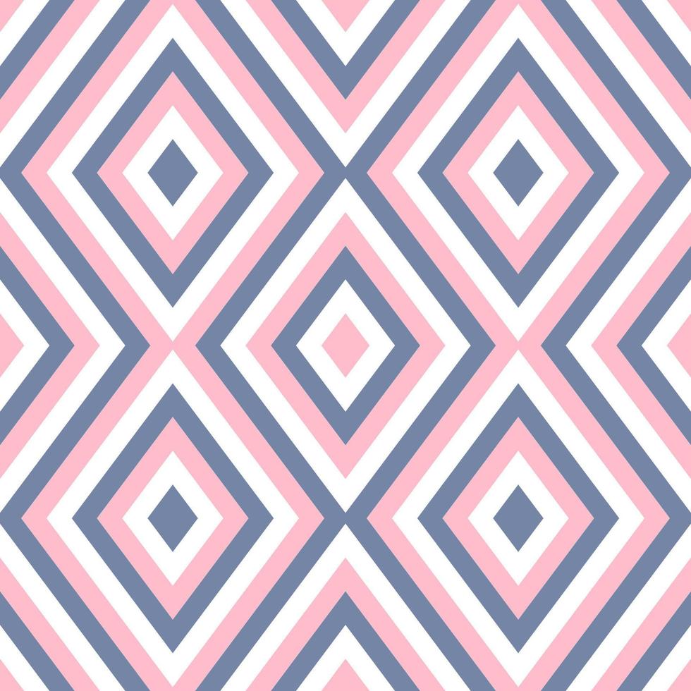 géométrie losange zig zag vecteur modèle sans couture, ornement de ligne à chevrons bleu rose illustration de fond abstrait pour l'impression textile de tissu uni tartan de flanelle, papier peint et emballage de papier