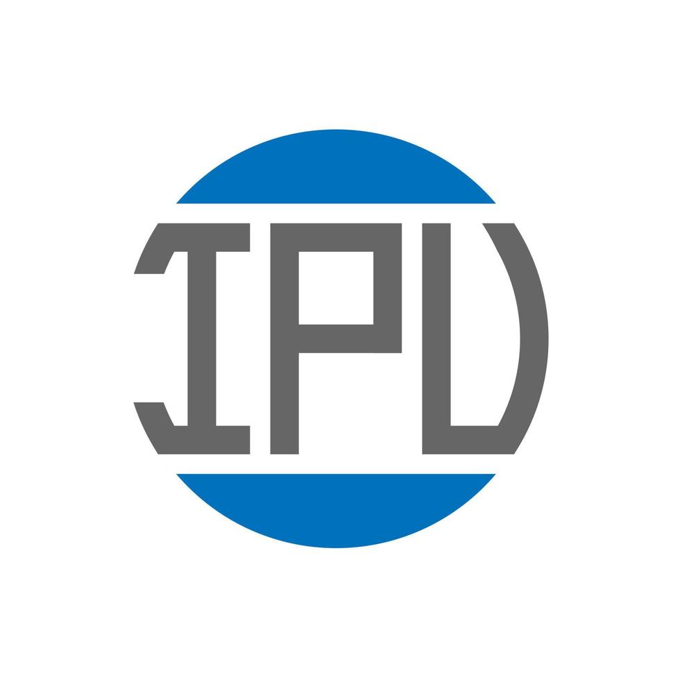 création de logo de lettre de l'ipu sur fond blanc. concept de logo de cercle d'initiales créatives de l'ipu. conception de lettre de l'ipu. vecteur