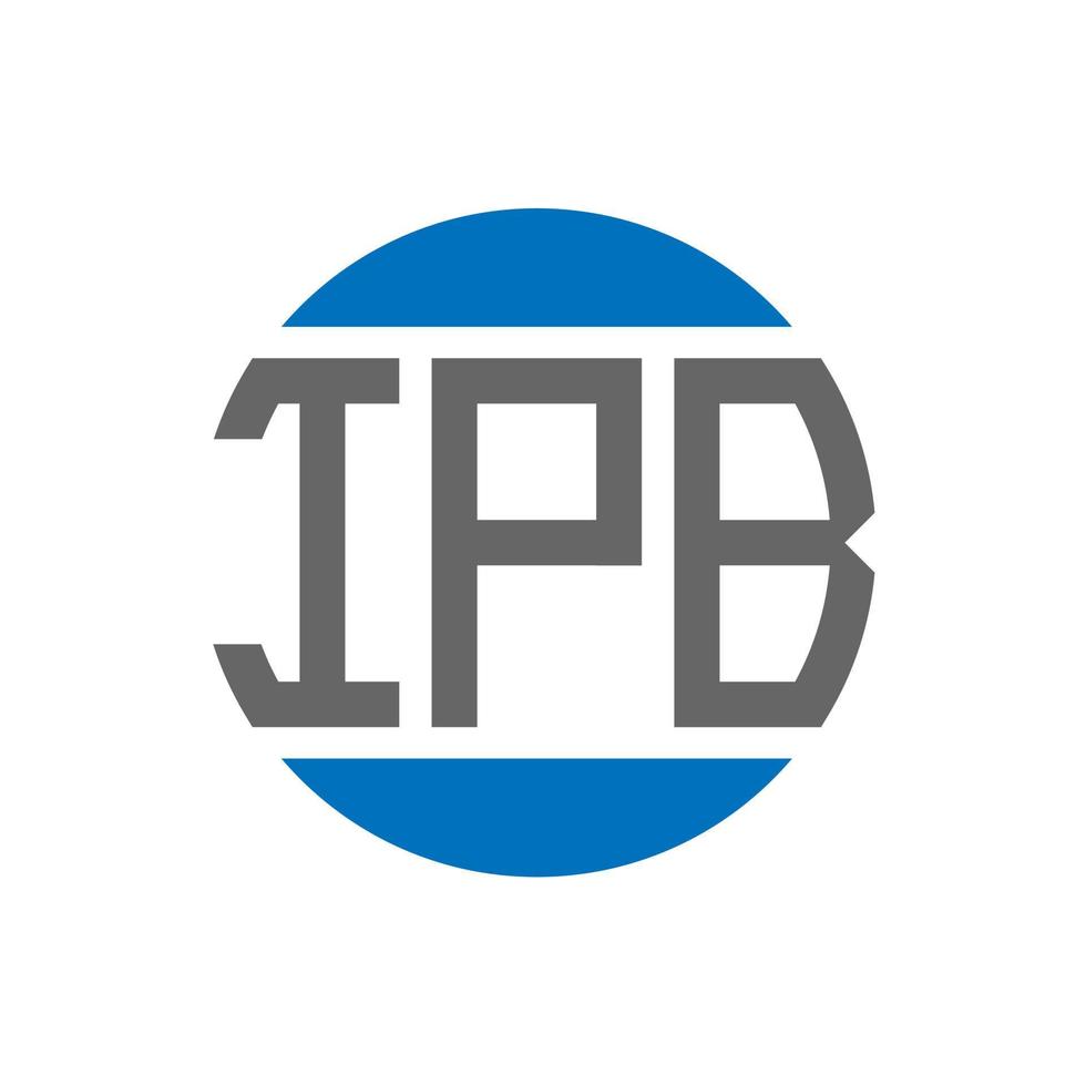 création de logo de lettre ipb sur fond blanc. concept de logo de cercle d'initiales créatives ipb. conception de lettre ipb. vecteur