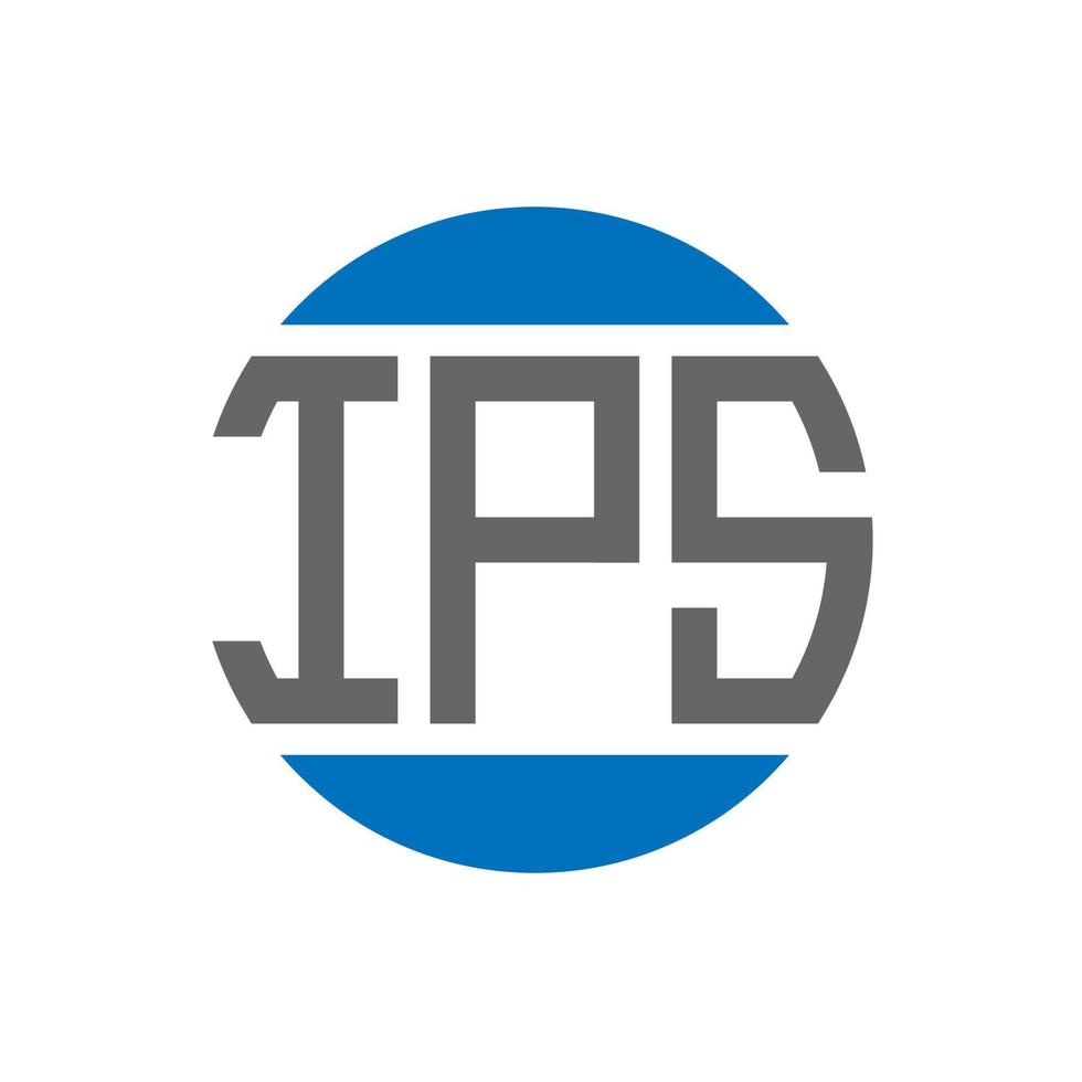 création de logo de lettre ips sur fond blanc. concept de logo de cercle d'initiales créatives ips. conception de lettre ips. vecteur