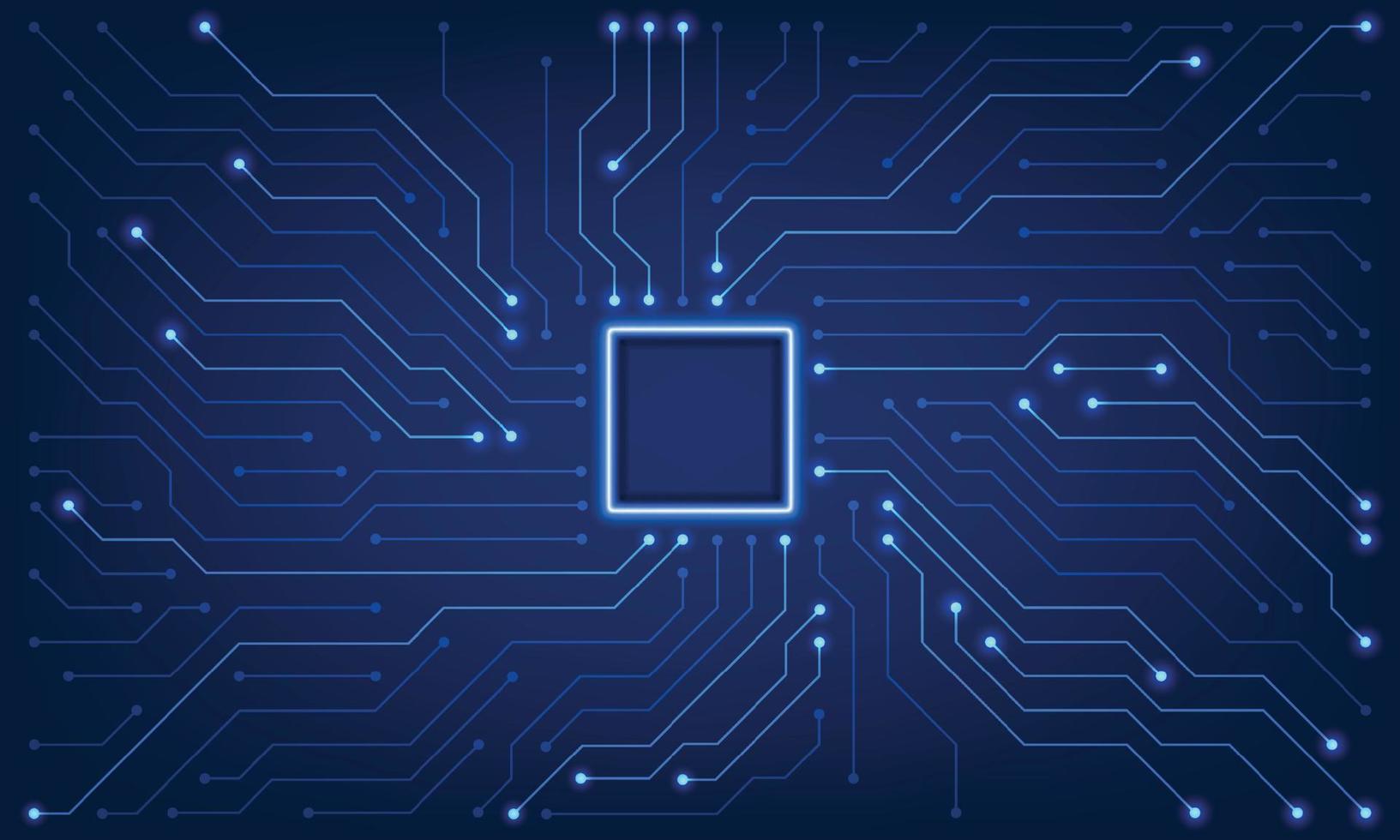 circuit imprimé. arrière-plan technologique. concept de processeur de processeurs informatiques centraux. puce numérique de la carte mère. vecteur