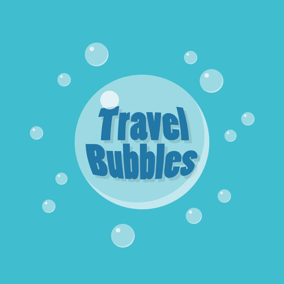 concept d'icône de bulles de voyage vecteur