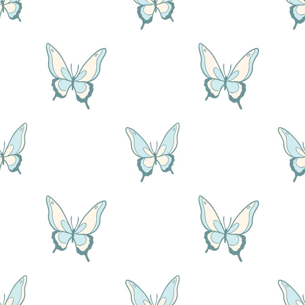 fond de motif vectoriel papillon pastel simple.