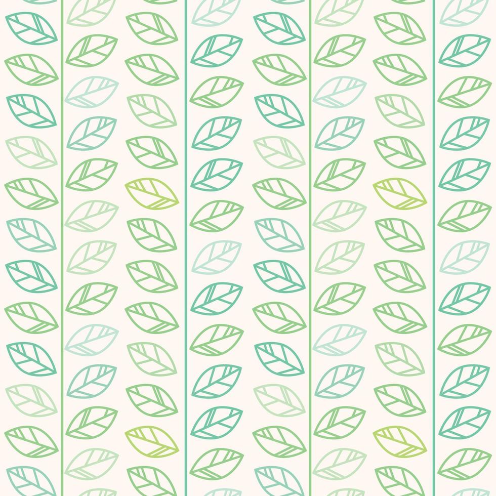 motif vectoriel de feuille verte, imprimé botanique harmonieux, fond de guirlande, tuile répétitive sans fin.