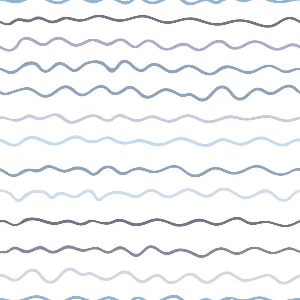 motif vectoriel de répétition sans soudure de lignes horizontales bleues, ondulé