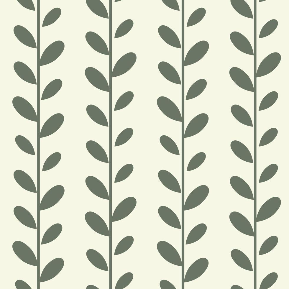 milieu du siècle moderne, motif vectoriel de feuilles, impression botanique sans couture, fond de guirlande