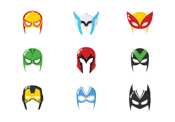 vecteurs de masques de superhéros vecteur