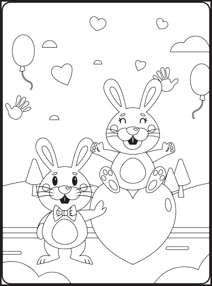 coloriages saint valentin vecteur