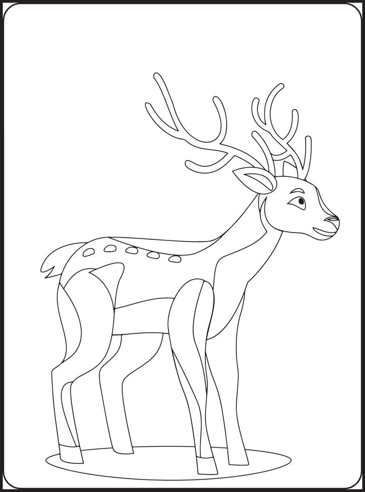 jolis coloriages d'animaux d'hiver vecteur