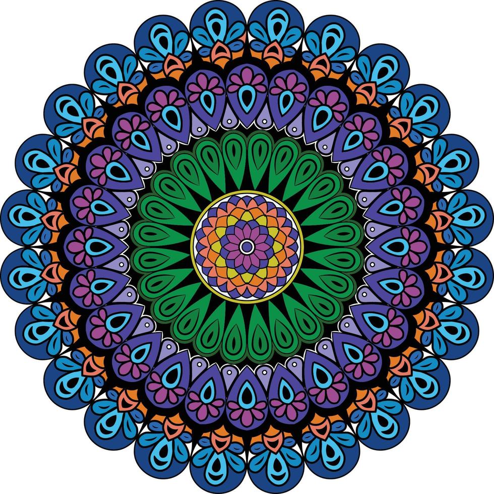 fond de mandala dessiné à la main avec motif arabesque style oriental islamique arabe pour les cartes d'invitation vecteur