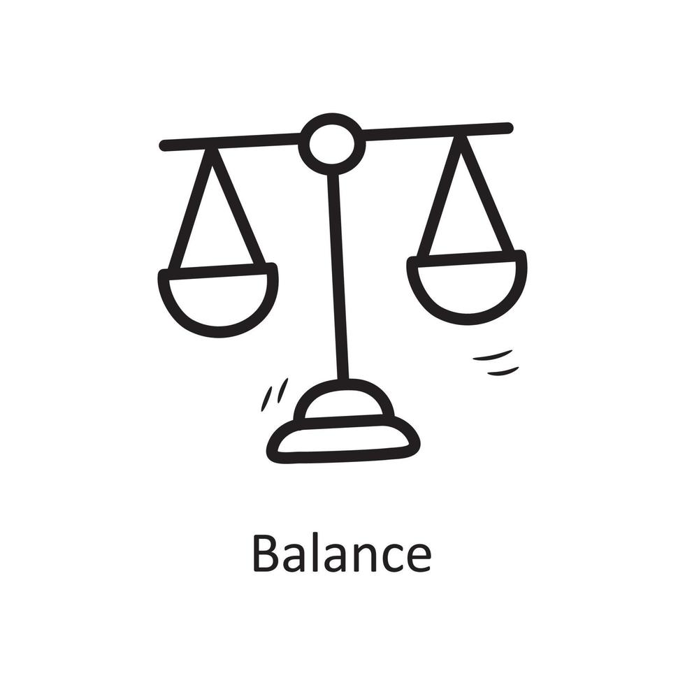 illustration de conception d'icône de contour de vecteur d'équilibre. symbole d'entreprise sur fond blanc fichier eps 10