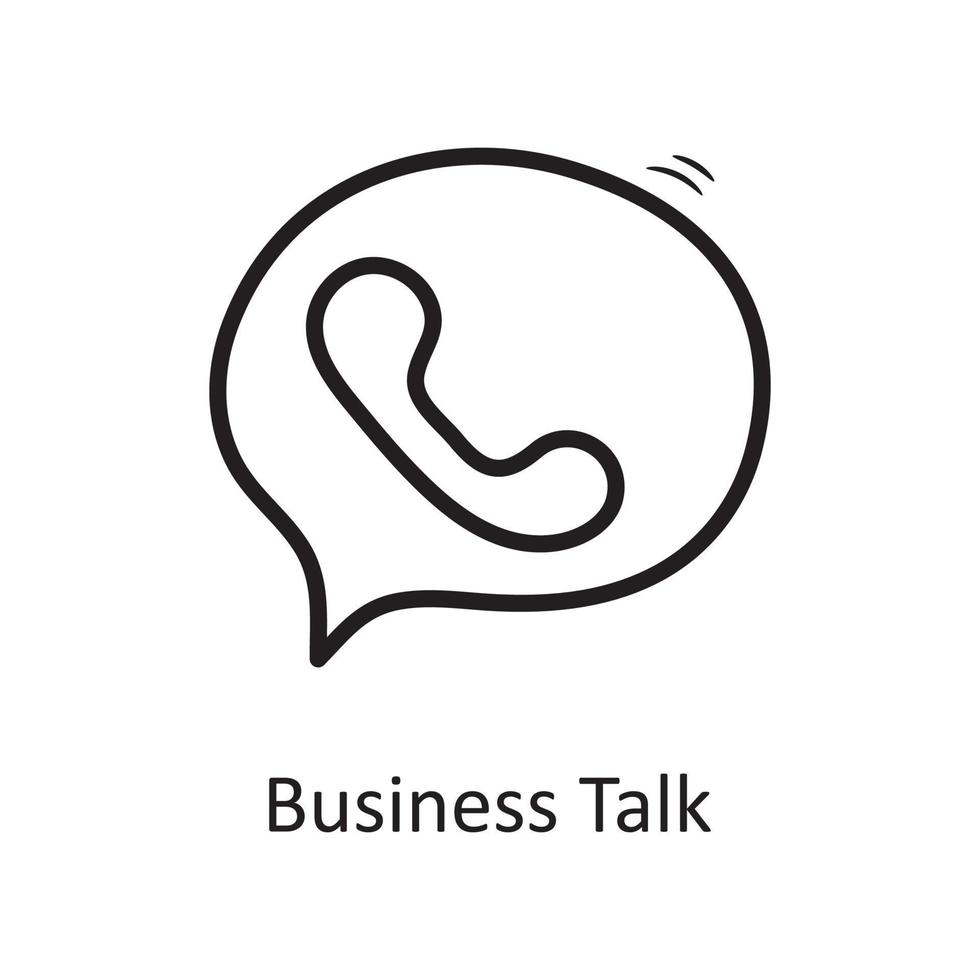 illustration de conception d'icône de contour de vecteur de conversation d'affaires. symbole d'entreprise sur fond blanc fichier eps 10
