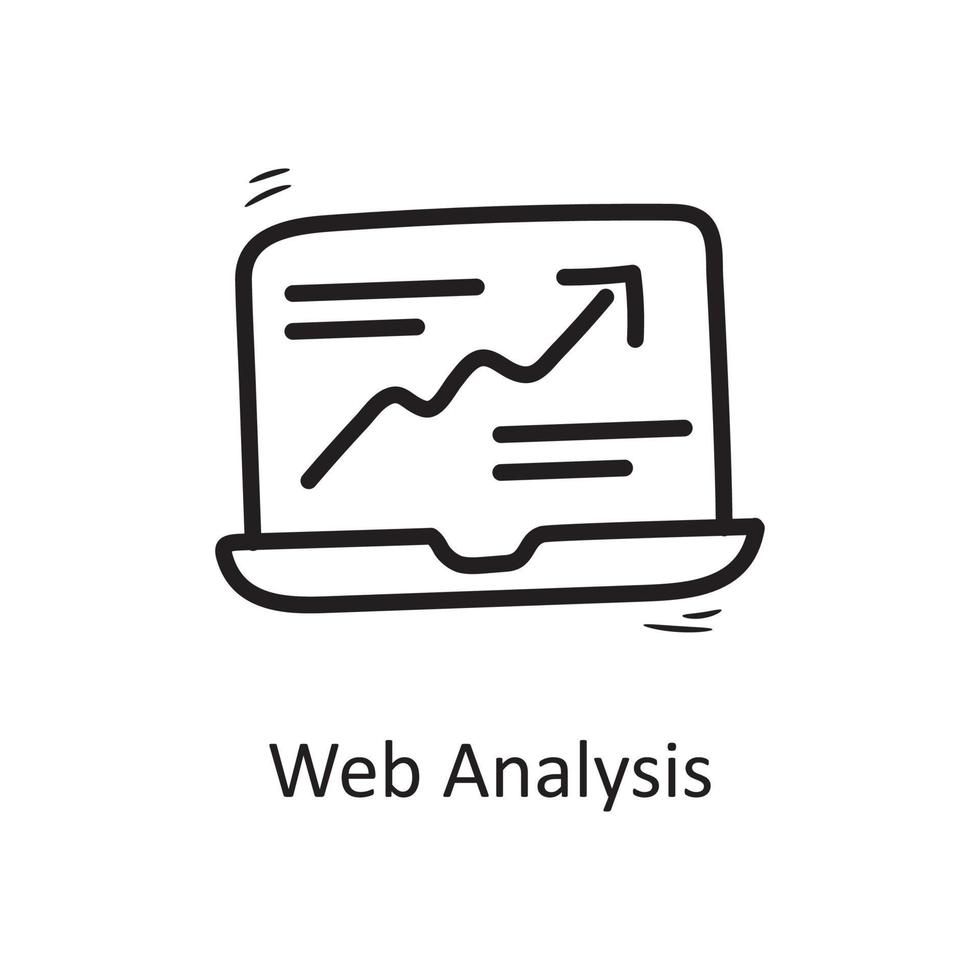 illustration de conception d'icône de contour vectoriel d'analyse Web. symbole d'entreprise sur fond blanc fichier eps 10