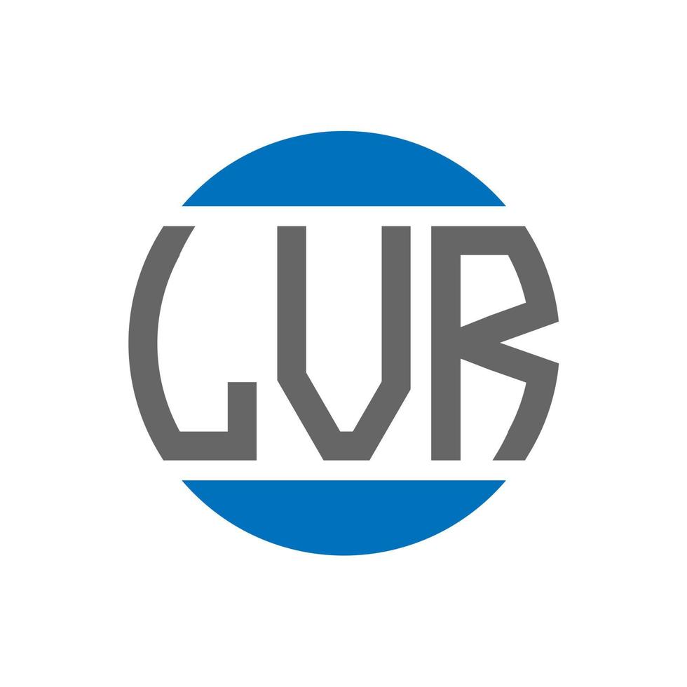 création de logo de lettre lvr sur fond blanc. concept de logo de cercle d'initiales créatives lvr. conception de lettre lvr. vecteur