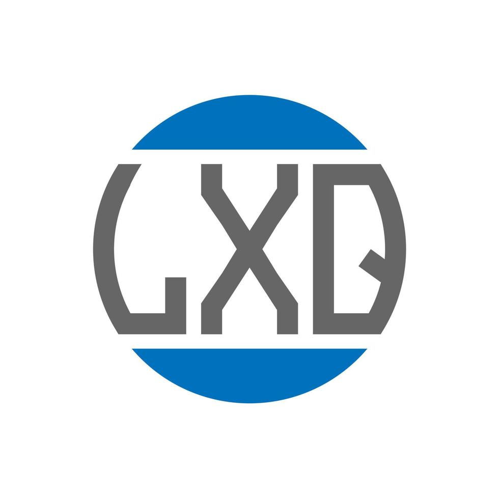 création de logo de lettre lxq sur fond blanc. concept de logo de cercle d'initiales créatives lxq. conception de lettre lxq. vecteur