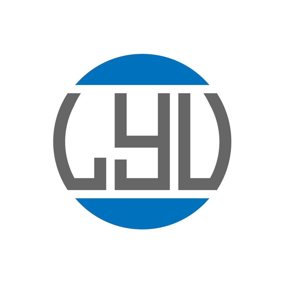 création de logo de lettre lyu sur fond blanc. concept de logo de cercle d'initiales créatives lyu. conception de lettre lyu. vecteur