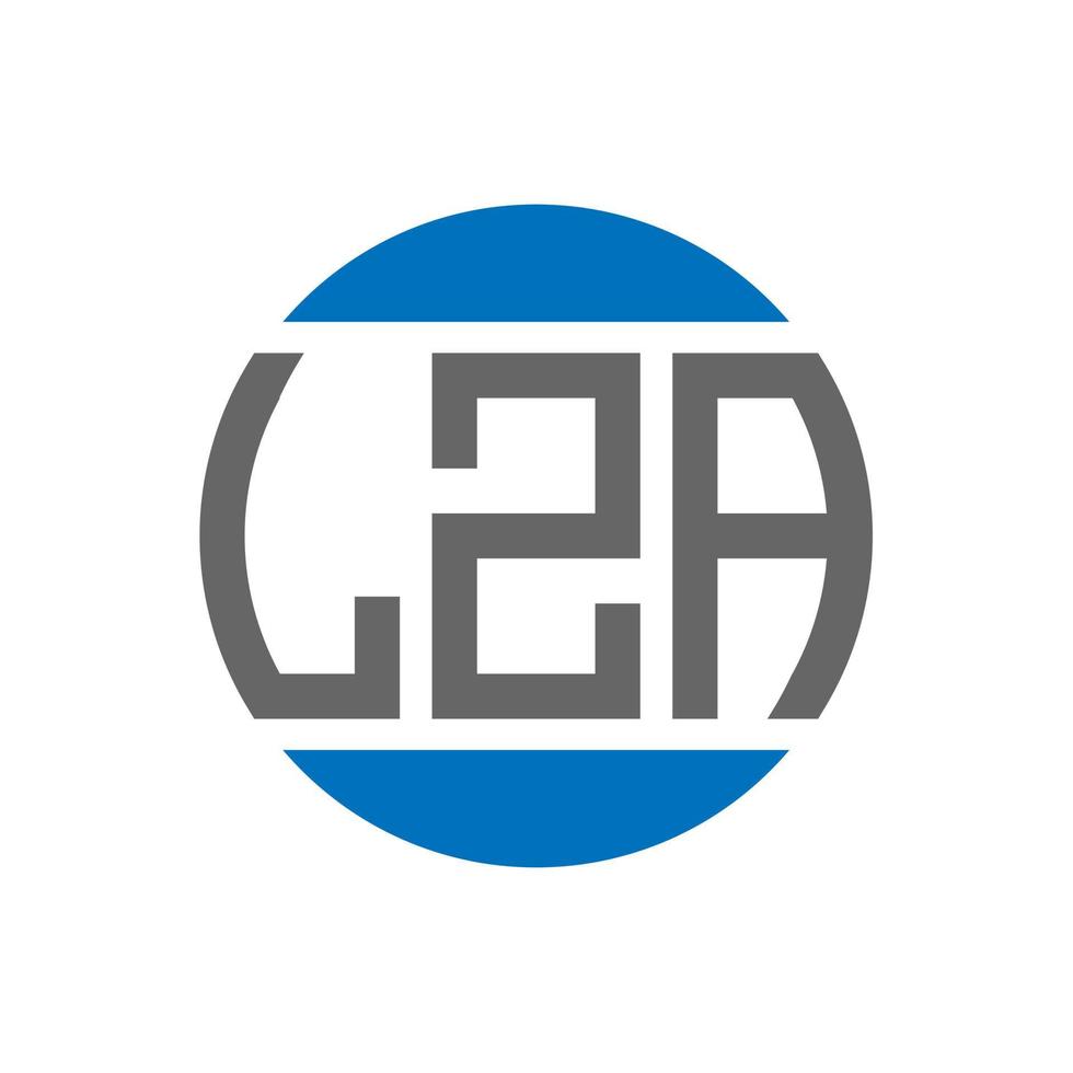 création de logo de lettre lza sur fond blanc. concept de logo de cercle d'initiales créatives lza. conception de lettre lza. vecteur