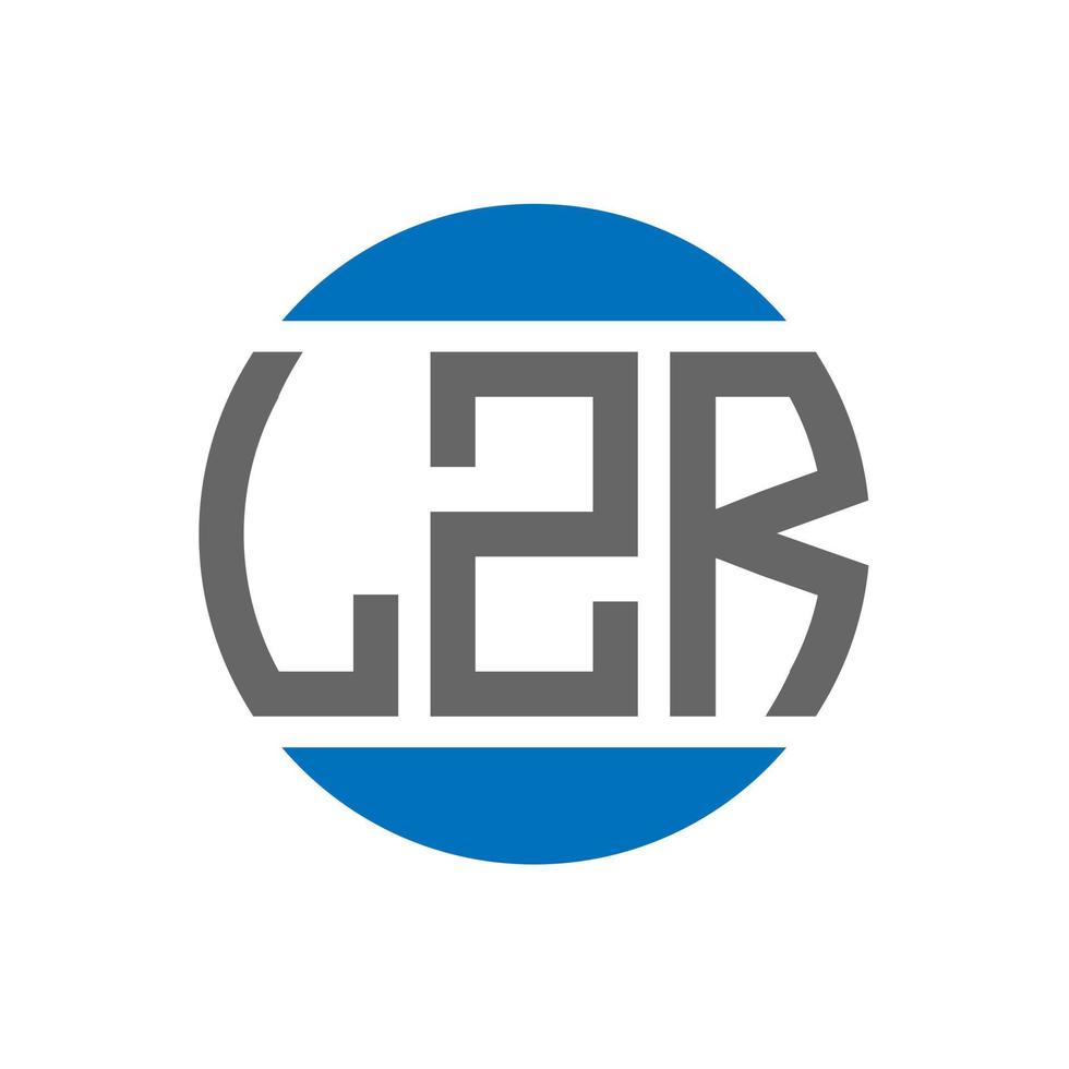 création de logo de lettre lzr sur fond blanc. concept de logo de cercle d'initiales créatives lzr. conception de lettre lzr. vecteur