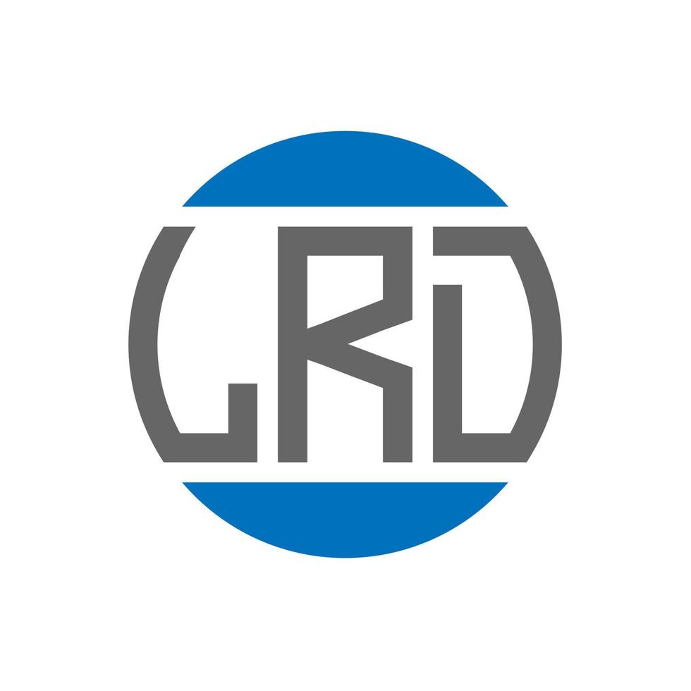 création de logo de lettre lrd sur fond blanc. concept de logo de cercle d'initiales créatives lrd. conception de lettre lrd. vecteur