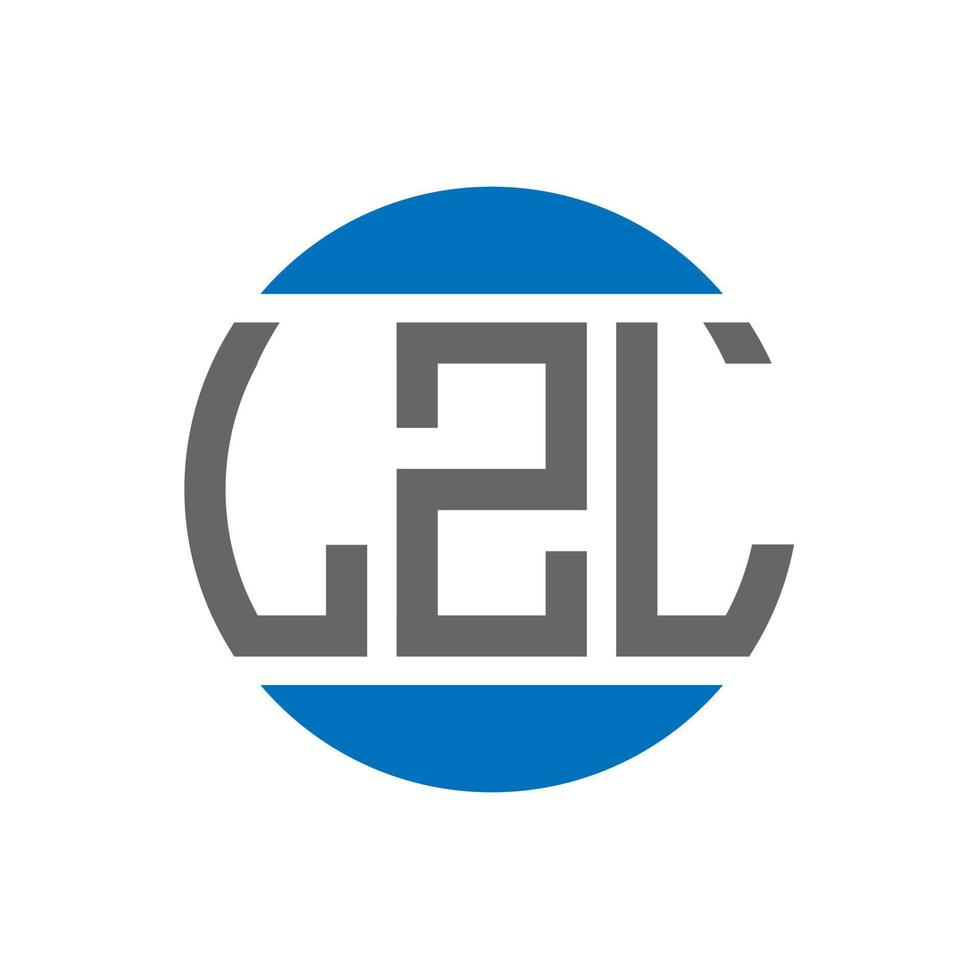 création de logo de lettre lzl sur fond blanc. concept de logo de cercle d'initiales créatives lzl. conception de lettre lzl. vecteur